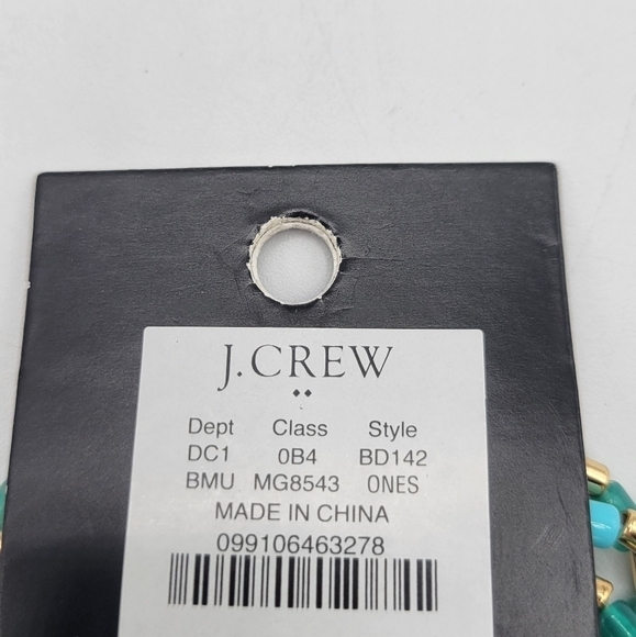 J. Crew Blue and Gold Elastic Beaded bracelet set - Picture 6 of 7